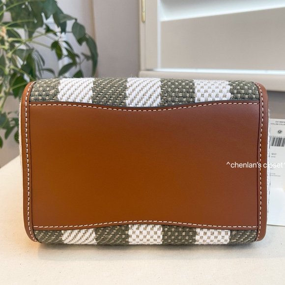 🔥NeW! Tory Burch McGraw Woven Stripe Small Bucket Bag - Picture 8 of 16